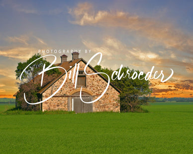 Brassey Stone Barn at Sunset
