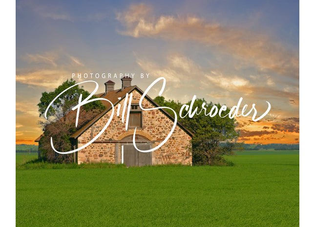 Brassey Stone Barn at Sunset