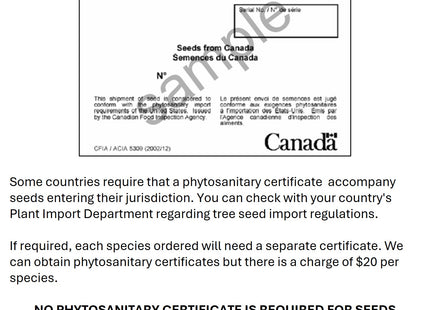 Phytosanitary Certificate