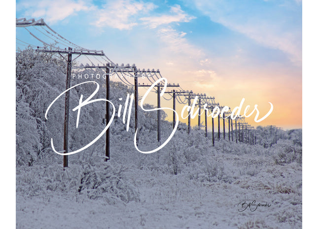 Telegraph Poles on a Frosty Evening