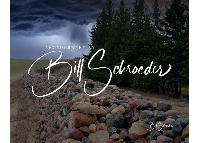 The Stone Wall at Smiley with Approaching Storm